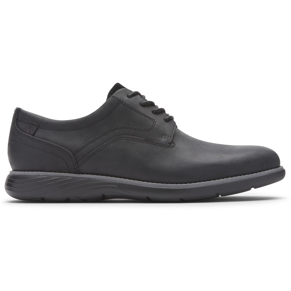 Rockport Canada Garett Plain Toe - Mens Oxfords Black (CUE072915)